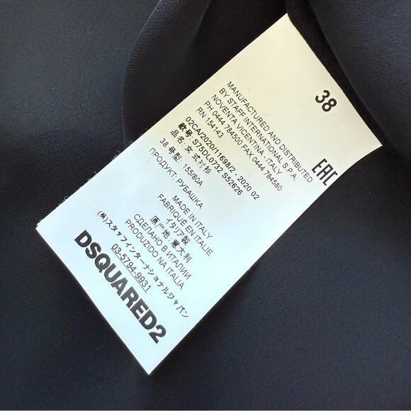 NWT!!! Dsquared2 women silk blouse size 38 IT or 8 US Authentic Retail 850$ - Picture 6 of 8